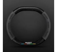 LXBSXY Leather Car Steering Wheel Covers for Peugeot 508 2014-2018, Steering Wheel Cover Breathable Sport Anti-Slip Breathable Steering Wheel Cover Car Interior Accessories,D