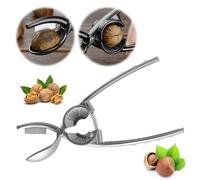 LXCJZY 2-in-1 Chestnut & Nut Cracker,2024 Upgrade Nutcracker Tool,Aluminum Alloy Nut Crackers,Quick Nut Sheller Cutter Clip for All Nuts (1pcs*White)