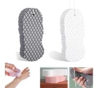LXCJZY 4Pcs Super Soft Exfoliating Bath Sponge, Bemarosa Sponge, Bemarosa Sponge for Skin, Multiple Textures Exfoliating Sponge, Deep Cleansing Body Sponge for Bath and Shower (2pcs-a)