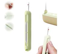 LXCJZY Chiclify Needle Threader, 2-in-1 Needle Threader & Seam Ripper Tool, Quilting Supplies Sewing Kit, Automatic Needle Threaders for Hand Sewing (Green)