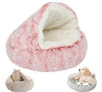 LXCJZY Cozy Cocoon Pet Bed,Cozy Cocoon Pet Bed For Dogs,Winter Pet Bed, Dog Cave Bed,Cat Hole Bed (40CM, Pink long plush)