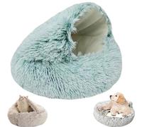 LXCJZY Cozy Cocoon Pet Bed,Cozy Cocoon Pet Bed For Dogs,Winter Pet Bed, Dog Cave Bed,Cat Hole Bed (40CM, Green short plush)
