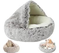 LXCJZY Cozy Cocoon Pet Bed,Cozy Cocoon Pet Bed For Dogs,Winter Pet Bed, Dog Cave Bed,Cat Hole Bed (40CM, Coffee short plush)