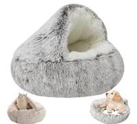 LXCJZY Cozy Cocoon Pet Bed,Cozy Cocoon Pet Bed For Dogs,Winter Pet Bed, Dog Cave Bed,Cat Hole Bed (40CM, Coffee long plush)