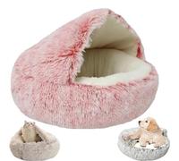 LXCJZY Cozy Cocoon Pet Bed,Cozy Cocoon Pet Bed For Dogs,Winter Pet Bed, Dog Cave Bed,Cat Hole Bed (50CM, Pink short plush)
