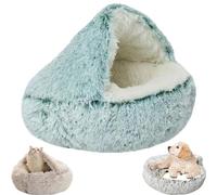 LXCJZY Cozy Cocoon Pet Bed,Cozy Cocoon Pet Bed For Dogs,Winter Pet Bed, Dog Cave Bed,Cat Hole Bed (50CM, Green long plush)