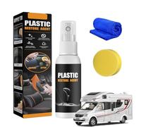 LXCJZY Decal Restore Agent,2024 Upgrade Plastic Parts Refurbish Agent,Easily Restore Faded Decals On Rv,Back to Black Plastic Restorer, Perfect for Rv,Dashboard,Seats (1pcs)