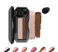 LXCJZY Perfect Dual Color Eyeshadow, Dual Color Eyeshadow Plate, Eyeshadow Makeup, Portable Two Tone Eyeshadow, Eye Glitter Makeup, Highly Pigmented Eyeshadow, Waterproof (Earth, One Size)