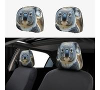 LXCNQFN Car Headrest Covers Personalized Car Seat Headrest Cover Universal Auto Head Rest Covers lovely Koala Headrest Covers Auto Accessories Dust Cover for Cars SUV Trucks