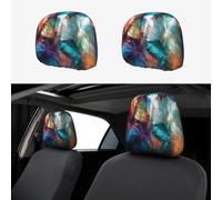 LXCNQFN Car Headrest Covers Personalized Car Seat Headrest Cover Universal Auto Head Rest Covers Michael Jackson Headrest Covers Auto Accessories Dust Cover for Cars SUV Trucks