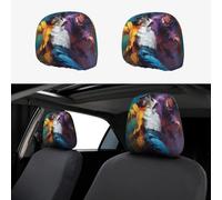 LXCNQFN Car Headrest Covers Personalized Car Seat Headrest Cover Universal Auto Head Rest Covers Michael Jackson Headrest Covers Auto Accessories Dust Cover for Cars SUV Trucks