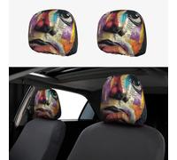 LXCNQFN Car Headrest Covers Personalized Car Seat Headrest Cover Universal Auto Head Rest Covers Michael Jackson Headrest Covers Auto Accessories Dust Cover for Cars SUV Trucks