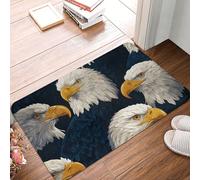LXCNQFN Door Mat Non-Slip Front Doormat Kitchen Rugs for Entryway American Bald Eagle Doormat Indoor Outdoor Welcome Mats Absorbent Entrance Mats for Bedroom Kitchen Porch