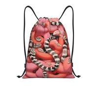 LXCNQFN Drawstring Backpack Sports Gym Bag A Bunch of Crazy Snakes Drawstring Bags Foldable Backpack for Women Men