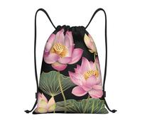 LXCNQFN Drawstring Backpack Sports Gym Bag A Few Lotus Flowers Drawstring Bags Foldable Backpack for Women Men