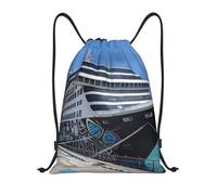 LXCNQFN Drawstring Backpack Sports Gym Bag A Large Cruise Ship Drawstring Bags Foldable Backpack for Women Men