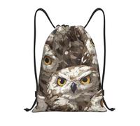 LXCNQFN Drawstring Backpack Sports Gym Bag Anime Owl pattern Drawstring Bags Foldable Backpack for Women Men