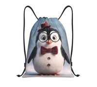 LXCNQFN Drawstring Backpack Sports Gym Bag Funny Penguin Drawstring Bags Foldable Backpack for Women Men
