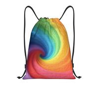 LXCNQFN Drawstring Backpack Sports Gym Bag Rainbow Spira Drawstring Bags Foldable Backpack for Women Men
