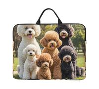 LXCNQFN Laptop Sleeve 14 inch Shockproof Computer Bag Poodles Dogs Laptop Case with Handle Shoulder Bag for Laptops