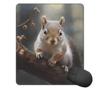 LXCNQFN Mouse Pad Waterproof Gaming Mouse Mat with Non-Slip Base Little Gray Squirrel Mouse Pad for Laptop Ultra-Smooth Keyboard Mat Desk Pads Computer Mouse Mat for Office Home