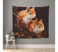 LXCNQFN Tapestry 152 X 130 CM Wall Hanging for Living Room Cute Squirrels Tapestry Modern Wall Art Wall Blanket Aesthetic Tapestrys Indoor Outdoor Tapestries for Bedroom Dorm