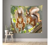 LXCNQFN Tapestry 152 X 130 CM Wall Hanging for Living Room Cute Squirrels Tapestry Modern Wall Art Wall Blanket Aesthetic Tapestrys Indoor Outdoor Tapestries for Bedroom Dorm