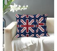 LXCNQFN Throw Pillow Covers 12-20 inche Plush Pillow Covers British Flag Pillow Covers for Couch Decorative Throw Pillow Cases Square Cushion Covers for Sofa Bed Chair
