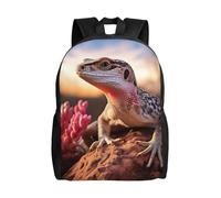 LXCNQFN Travel Backpack Lightweight Daypack 15 inch White Lizard Laptop Bag Casual Work Bag for Business Hiking
