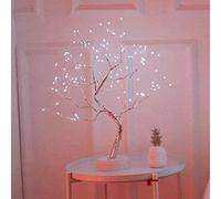 LXcom LED Branch Lights 108 LEDs New Silver Copper Wire Tree Branches LED Bonsai Table Tree Lighted USB Battery Operated with Touch Switch Decorative Desk Lamp for Home Decor (White)