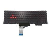 LXCOZED Belgian German UK Italian RGB Backlit Keyboard For HP for Omen 17-AN 17t-an TPN-Q195 17T-AN000 17-AN001CA AN008 Colorful Backlight(Belgian Red Light)