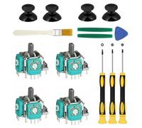 LxcshLjx Analog Joysticks Repair Kit, 4PCS Joysticks Replacement Parts for Xbox One S/X Controller, ThumbSticks Drift Fixing Parts with T6 T8 T10 Screwdriver Tools Kit, 3D Joystick Parts Analog Caps
