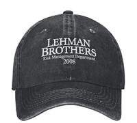 LXCUDXZ Lehman Brothers Risk Management Department 2008 Cowboy Hat Cute Military Cap Man Derby Hat Golf Hat Man Women Beach Men, Colour., Medium