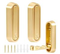 LxdLWEast 2 Sets Gold Foldable Wall Hook Heavy Duty Folding Hooks Wall Mounted Invisible Flip Down Hook Zinc Alloy Coat Hooks with Screws for Bathroom Kitchen Hang Keys Towels Jackets Hats Rucksacks