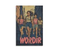 LXDSTK Exquisite Modern Family Canvas Wall Art Picture Print Photo Album-Comic Girl Gang Running Cityscape Poster, Inspiring Youth Vibe 12x18inch(30x45cm)