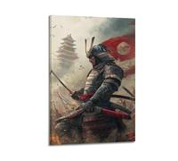 LXDSTK Exquisite Modern Family Canvas Wall Art Picture Print Photo Album-Japandi Samurai Warrior Battle Poster, Dramatic Historical Scene 08x12inch(20x30cm)