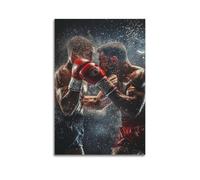 LXDSTK Exquisite Modern Family Canvas Wall Art Picture Print Photo Album-Modern Minimalist Sport Poster Boxing Match Intense Moment 16x24inch(40x60cm)
