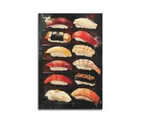 LXDSTK Exquisite Modern Family Canvas Wall Art Picture Print Photo Album-Pop Art Food Poster Sushi Varieties Display 20x30inch(50x75cm)