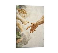 LXDSTK Exquisite Modern Family Canvas Wall Art Picture Print Photo Album-Renaissance Style Christian Poster The Creation of Adam Detail 20x30inch(50x75cm)