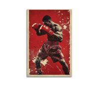 LXDSTK Exquisite Modern Family Canvas Wall Art Picture Print Photo Album-Retro Sport Poster of Boxing Athlete in Action 24x36inch(60x90cm)