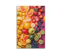 LXDSTK Minimalist Abstract Canvas Wall Art Prints Picture - Vibrant Minimalist Fruit Poster with Assorted Fresh Fruits Wall Decor Artwork Posters 20x30inch(50x75cm)
