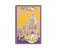 LXDSTK Modern Family Photo Album Posters Wall Art Bedroom Decor - British Heritage Travel Poster of Victoria British Columbia Canvas Prints Artwork 12x18inch(30x45cm)