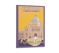 LXDSTK Modern Family Photo Album Posters Wall Art Bedroom Decor - British Heritage Travel Poster of Victoria British Columbia Canvas Prints Artwork 16x24inch(40x60cm)