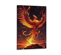 LXDSTK Poster Frame Canvas Wall Art Prints for Room Decor - At Midnight, The Phoenix Spreads Its Wings And Burns 12x18inch(30x45cm) Picture Frame Artwork