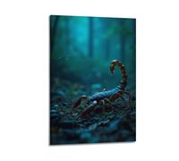 LXDSTK Poster Frame Canvas Wall Art Prints for Room Decor - Brown Scorpion Animal Raising Tail on Forest Ground 08x12inch(20x30cm) Picture Frame Artwork