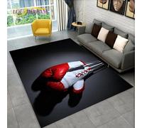 LXFENG Boxing Gloves Boxer Fight Rug Living Room Bedroom Sofa Door Mat Decoration Non-Slip Floor Mat Carpet 90X150CM