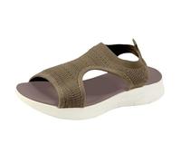 LXGKEKSKG Women's Sandals - Orthopaedic Sports Sandals, Comfortable & Washable, Lightweight Platform Sandals, Open Summer Shoes, Outdoor Water Sandals, 2 coffee., 8 UK