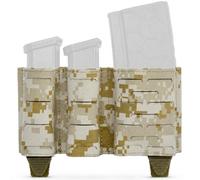 LXGXFNB 5.56 and 9mm Combo Magazine Pouch 3 Slot Open Top MOLLE Carrier | One 556 Cell and Two 9mm Cells Use Polymer K Retention and Laser Cut Slots for Belt or Chest Equipment Mounting