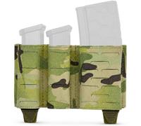 LXGXFNB 5.56 and 9mm Combo Magazine Pouch 3 Slot Open Top MOLLE Carrier | One 556 Cell and Two 9mm Cells Use Polymer K Retention and Laser Cut Slots for Belt or Chest Equipment Mounting