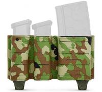 LXGXFNB 5.56 and 9mm Combo Magazine Pouch 3 Slot Open Top MOLLE Carrier | One 556 Cell and Two 9mm Cells Use Polymer K Retention and Laser Cut Slots for Belt or Chest Equipment Mounting